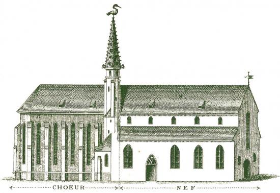 L'église des Récollets avant la démolition de la nef